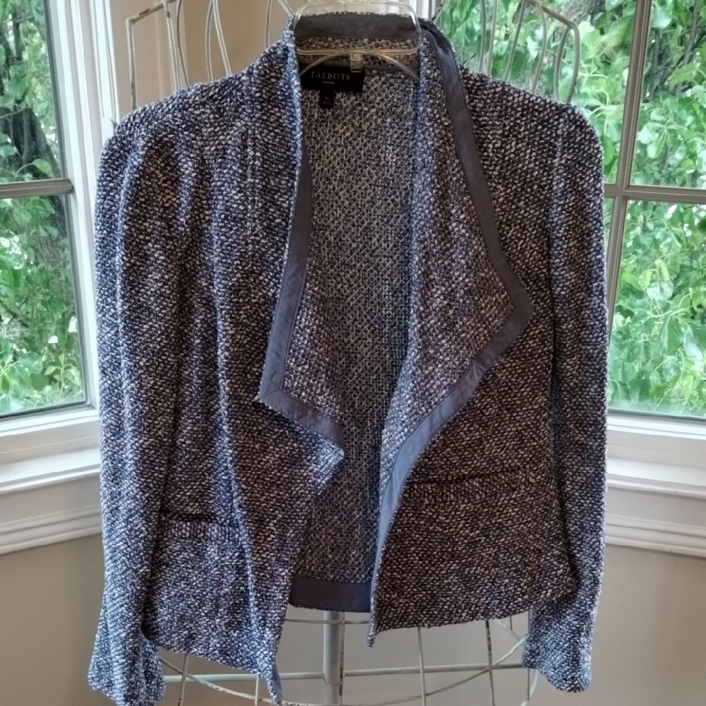 Chico's Cardigan Sweater with Waterfall Collar